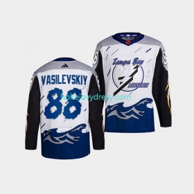 Pánské Hokejový Dres Tampa Bay Lightning Andrei Vasilevskiy 88 Adidas 2022 Reverse Retro Bílý Authentic